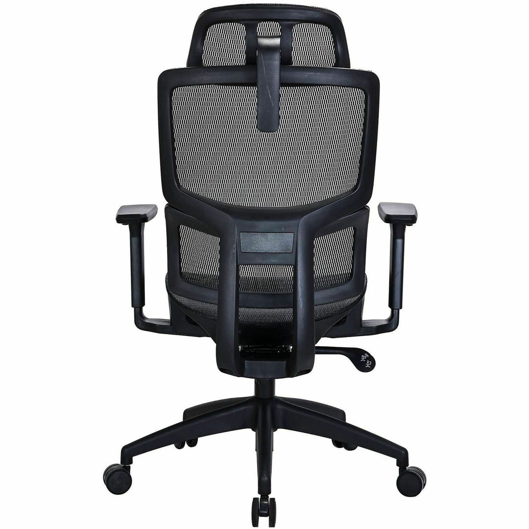 Image of Lorell 63200 Ripley All-Mesh High-Back Chair with Articulating Lumbar Support, Mesh Back Material, High Back, Black, Mesh, 1 Each