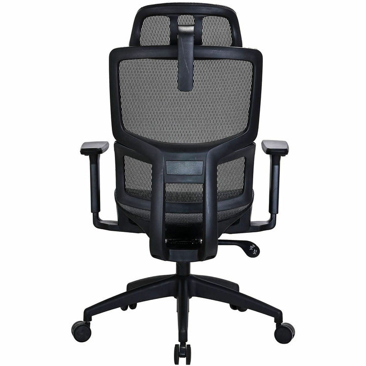 Image of Lorell 63200 Ripley All-Mesh High-Back Chair with Articulating Lumbar Support, Mesh Back Material, High Back, Black, Mesh, 1 Each
