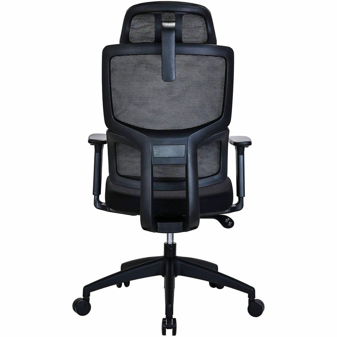 Image of Lorell 63202 Ripley High Mesh-Back Chair with Articulating Lumbar Support, High Back, Black, Fabric, Mesh, 1 Each
