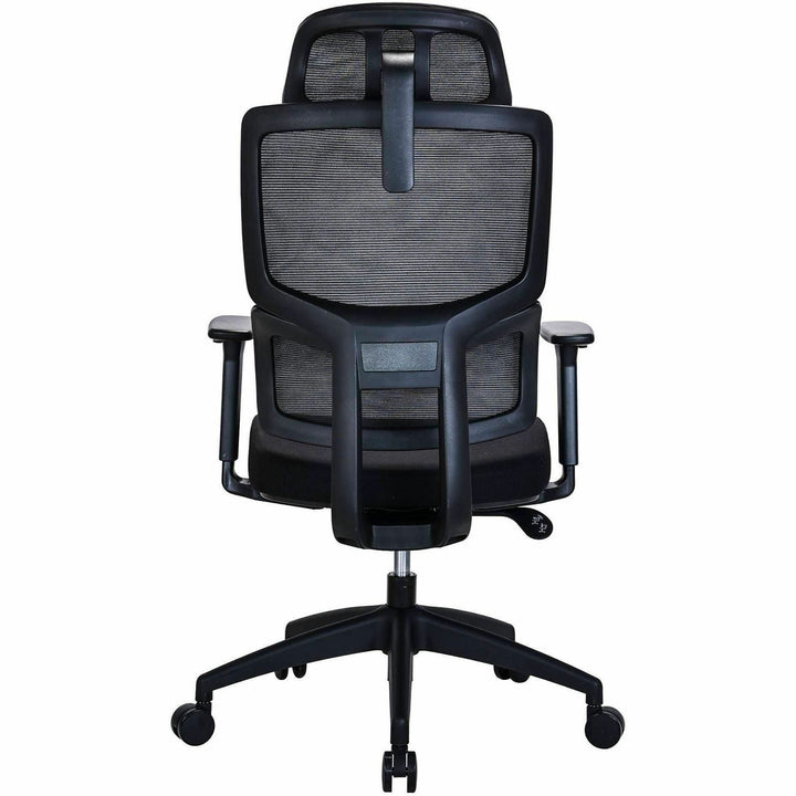 Image of Lorell 63202 Ripley High Mesh-Back Chair with Articulating Lumbar Support, High Back, Black, Fabric, Mesh, 1 Each