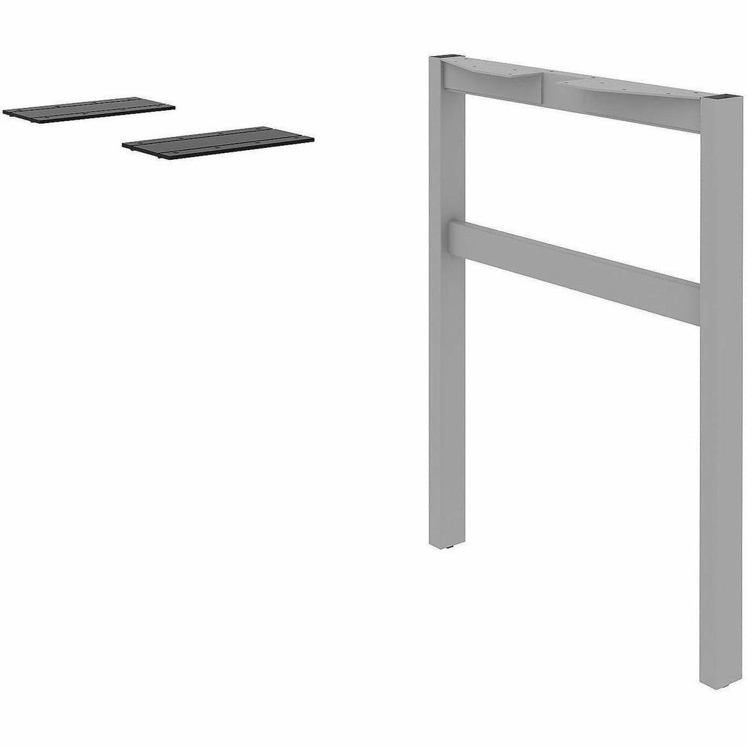 Image of Lorell 16285 Adjustable Table Leg Bases & Returns, Assembly Required, Silver, 1 Each