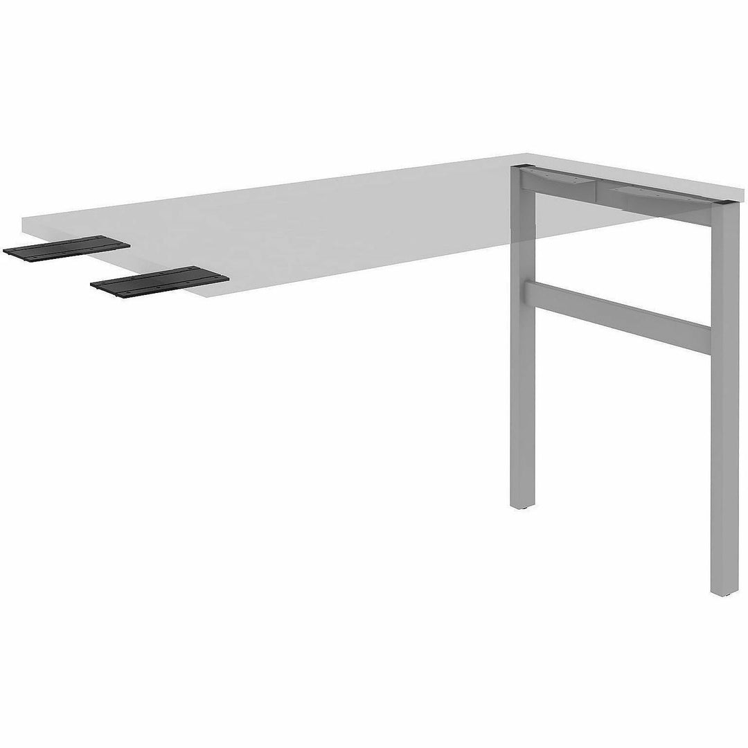 Image of Lorell 16285 Adjustable Table Leg Bases & Returns, Assembly Required, Silver, 1 Each