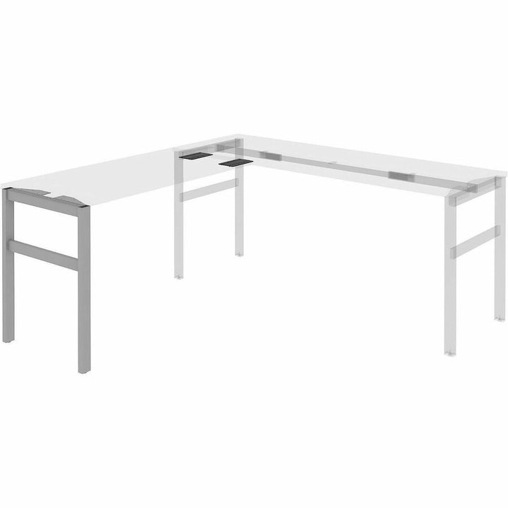 Image of Lorell 16285 Adjustable Table Leg Bases & Returns, Assembly Required, Silver, 1 Each