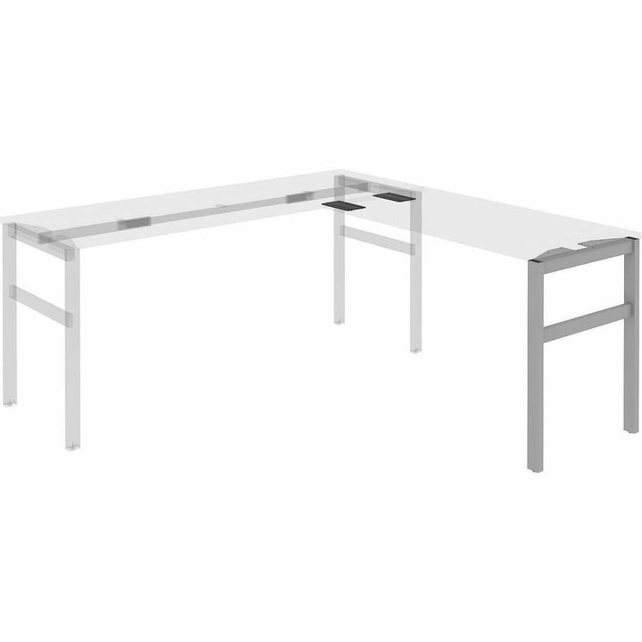 Image of Lorell 16285 Adjustable Table Leg Bases & Returns, Assembly Required, Silver, 1 Each
