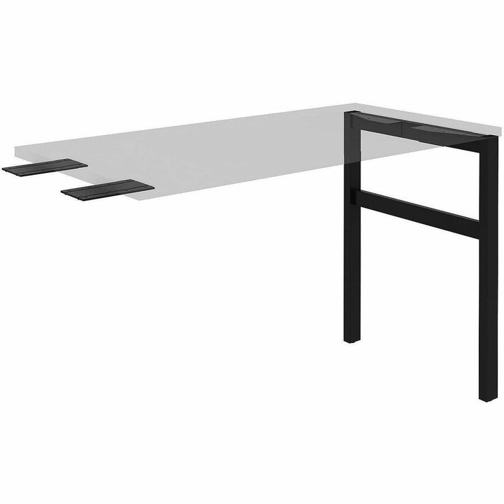 Image of Lorell 16282 Adjustable Table Leg Bases & Returns, Assembly Required, Black, 1 Each
