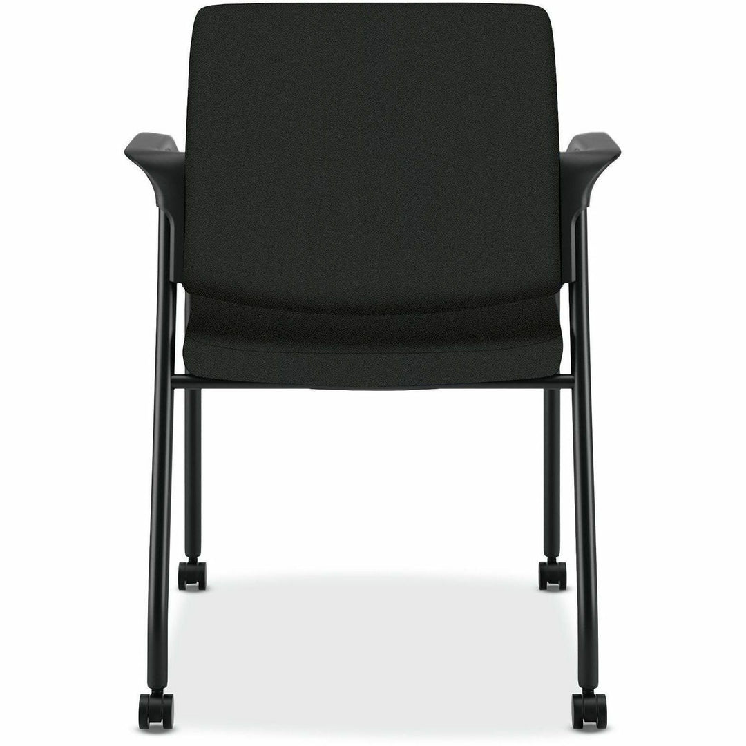 Image of HON IS107HIMCU10 Ignition Mesh Back/Mobile MP Stacking Chair, Foam Seat Material, Mesh Back Material, Four-legged Base, Black, 1 Each