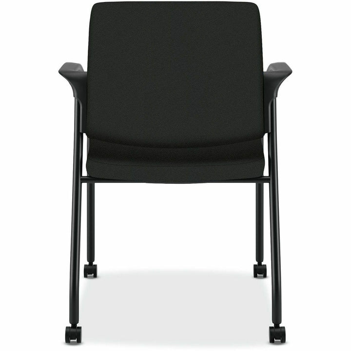 Image of HON IS107HIMCU10 Ignition Mesh Back/Mobile MP Stacking Chair, Foam Seat Material, Mesh Back Material, Four-legged Base, Black, 1 Each