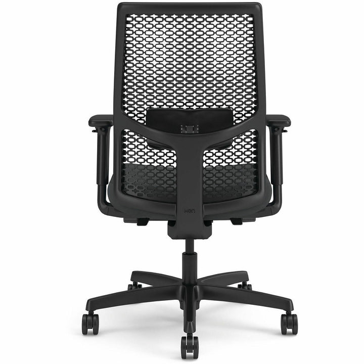 Image of HON® Ignition 2.0 ReActiv Mid-Back Task Chair, 17.25" to 21.75" Seat Height, Basalt Vinyl Seat, Charcoal Back, Black Base