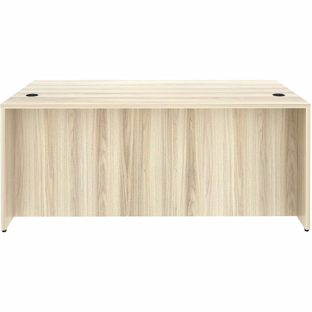 Image of Lorell 66301 Essentials Retangular Desk Shell, 29.50" H x 70.90" W x 35.40" Depth, Assembly Required, Modern Elm, 1 Each