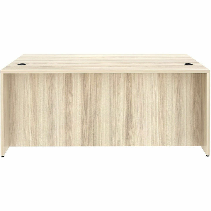 Image of Lorell 66301 Essentials Retangular Desk Shell, 29.50" H x 70.90" W x 35.40" Depth, Assembly Required, Modern Elm, 1 Each