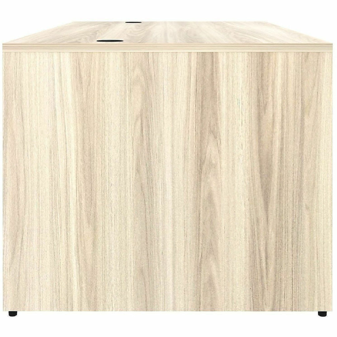 Image of Lorell 66301 Essentials Retangular Desk Shell, 29.50" H x 70.90" W x 35.40" Depth, Assembly Required, Modern Elm, 1 Each