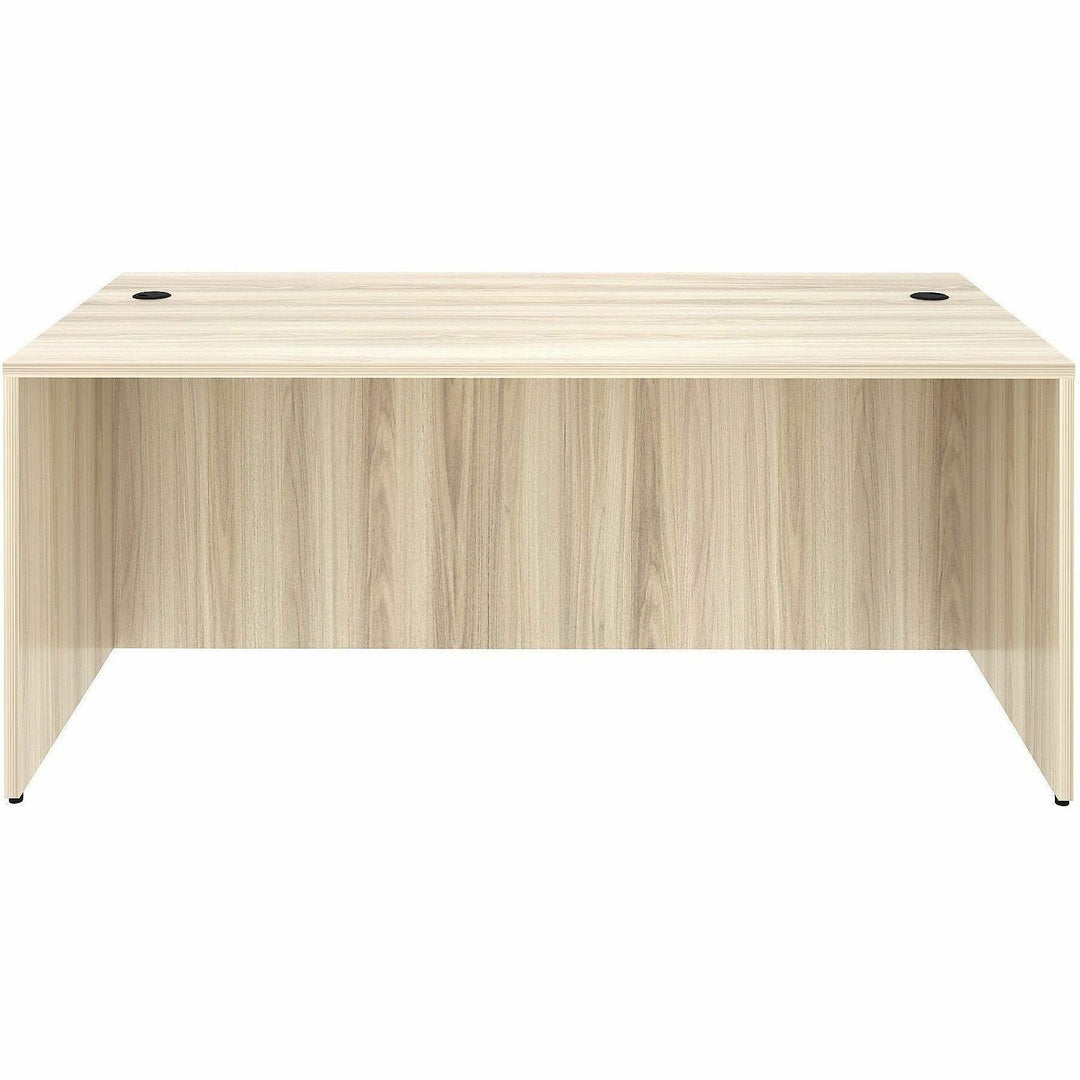 Image of Lorell 66301 Essentials Retangular Desk Shell, 29.50" H x 70.90" W x 35.40" Depth, Assembly Required, Modern Elm, 1 Each