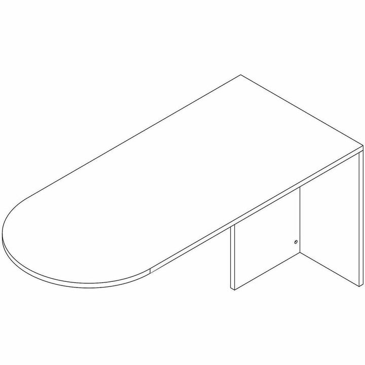 Image of Lorell 66314 Essentials Peninsula Desk Box 1 of 2