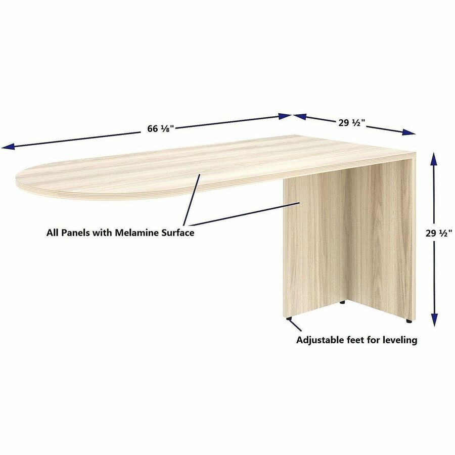 Image of Lorell 66314 Essentials Peninsula Desk Box 1 of 2