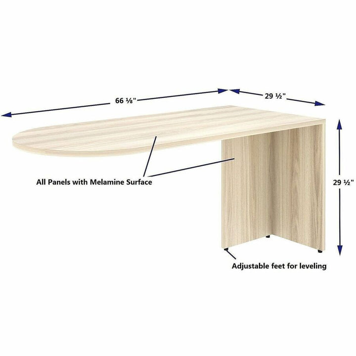 Image of Lorell 66314 Essentials Peninsula Desk Box 1 of 2