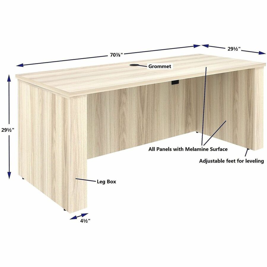 Image of Lorell 66307 Essentials 72" Sit-to-Stand Desk Shell