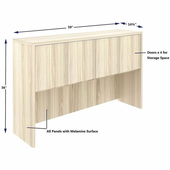 Image of Lorell 66318 Essentials 3-Door Stack-On Hutch