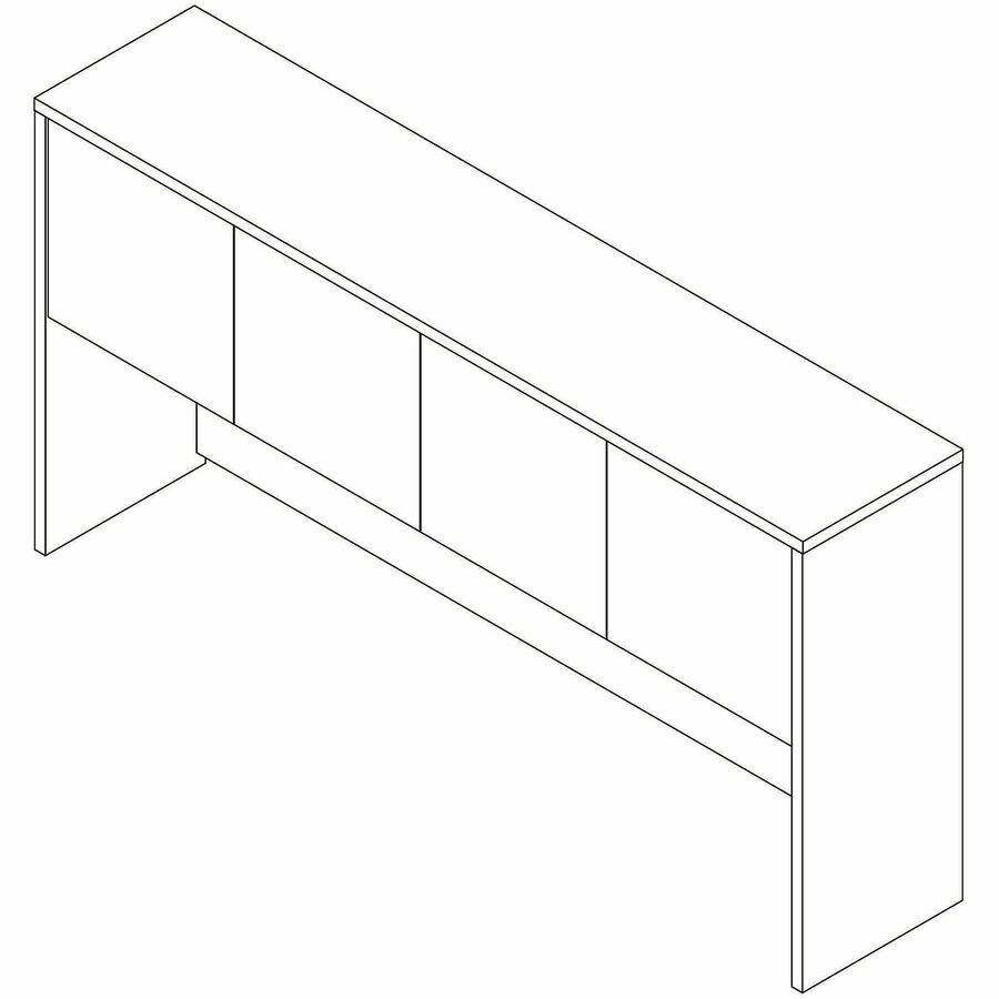 Image of Lorell 66318 Essentials 3-Door Stack-On Hutch