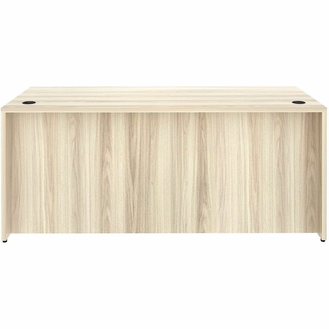 Image of Lorell 66302 Essentials Retangular Desk Shell, 29.50" H x 70.90" W x 29.50" Depth, Assembly Required, Modern Elm, 1 Each