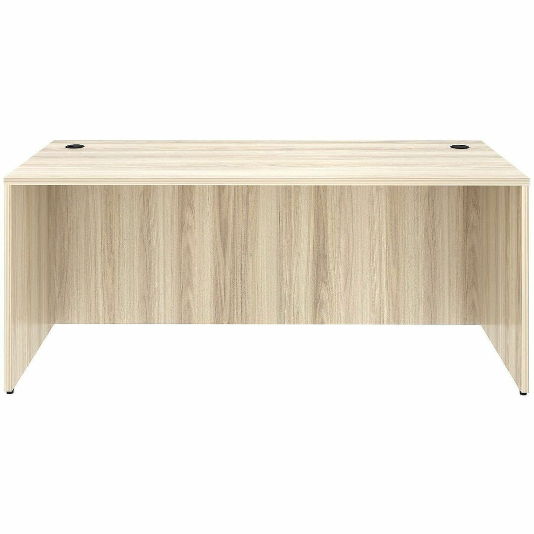 Image of Lorell 66302 Essentials Retangular Desk Shell, 29.50" H x 70.90" W x 29.50" Depth, Assembly Required, Modern Elm, 1 Each