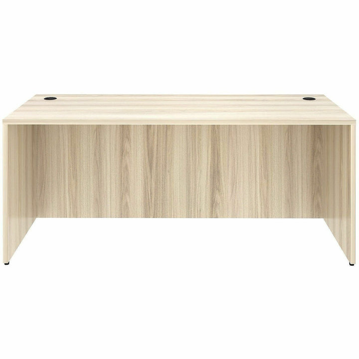 Image of Lorell 66302 Essentials Retangular Desk Shell, 29.50" H x 70.90" W x 29.50" Depth, Assembly Required, Modern Elm, 1 Each