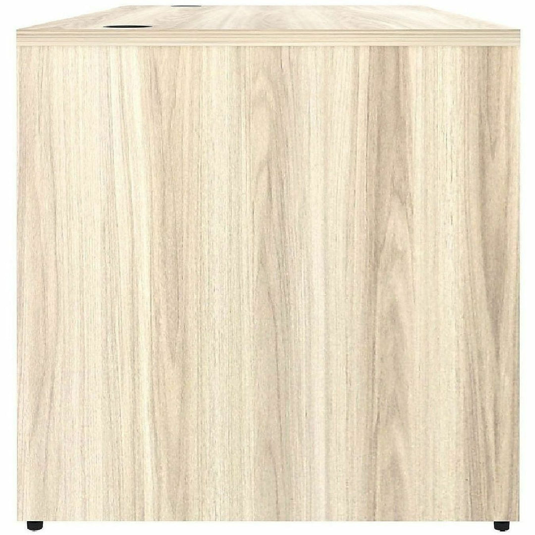 Image of Lorell 66302 Essentials Retangular Desk Shell, 29.50" H x 70.90" W x 29.50" Depth, Assembly Required, Modern Elm, 1 Each