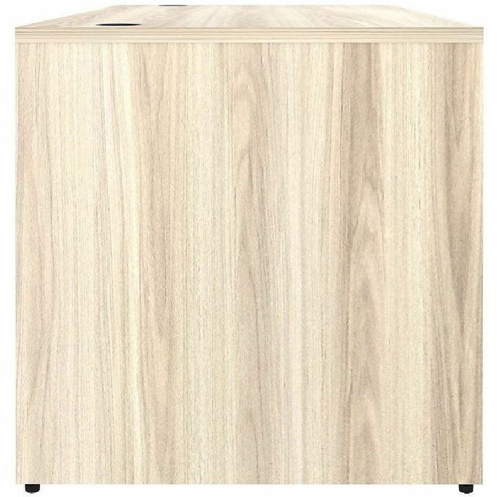 Image of Lorell 66302 Essentials Retangular Desk Shell, 29.50" H x 70.90" W x 29.50" Depth, Assembly Required, Modern Elm, 1 Each