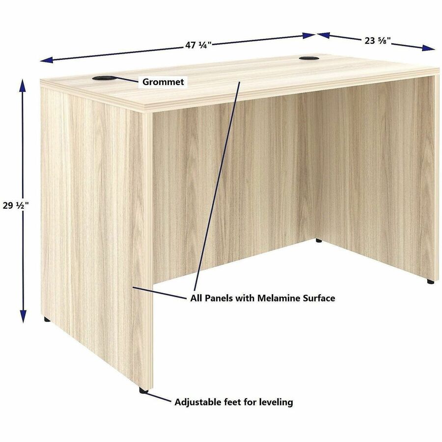 Image of Lorell 66306 Essentials Retangular Desk Shell