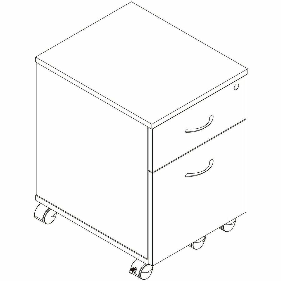 Image of Lorell 18247 File Cabinet, for File, Box, Mobility, Espresso, 1 Each