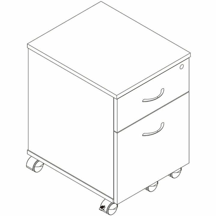 Image of Lorell 66327 Essentials 2-Drawer Mobile Pedestal