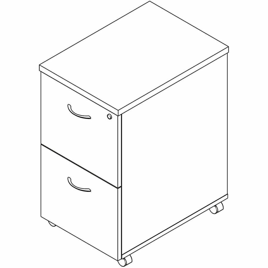 Image of Lorell 66329 Essentials 2-Drawer Mobile Pedestal