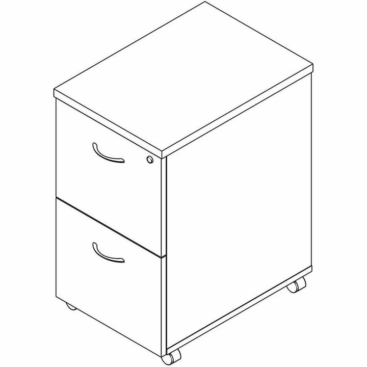 Image of Lorell 66329 Essentials 2-Drawer Mobile Pedestal