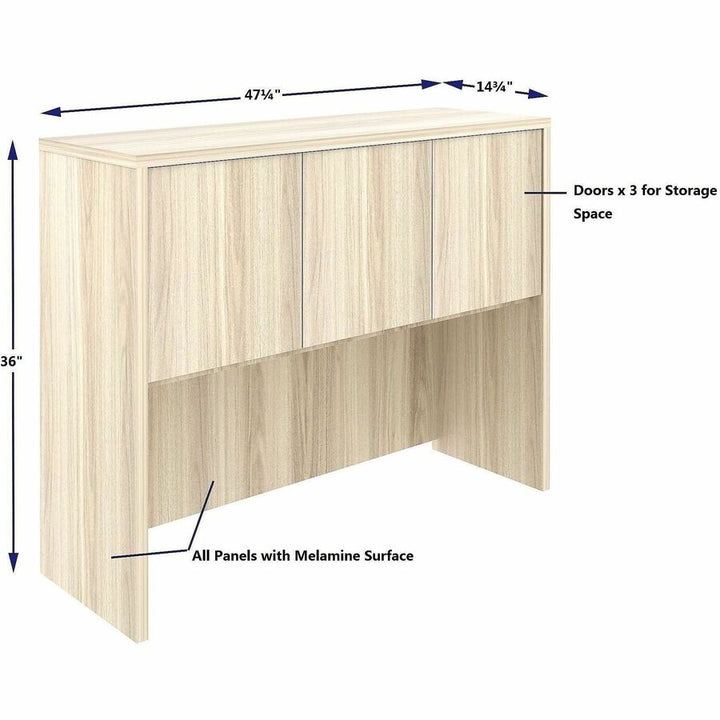 Image of Lorell 66319 Essentials 3-Door Stack-On Hutch