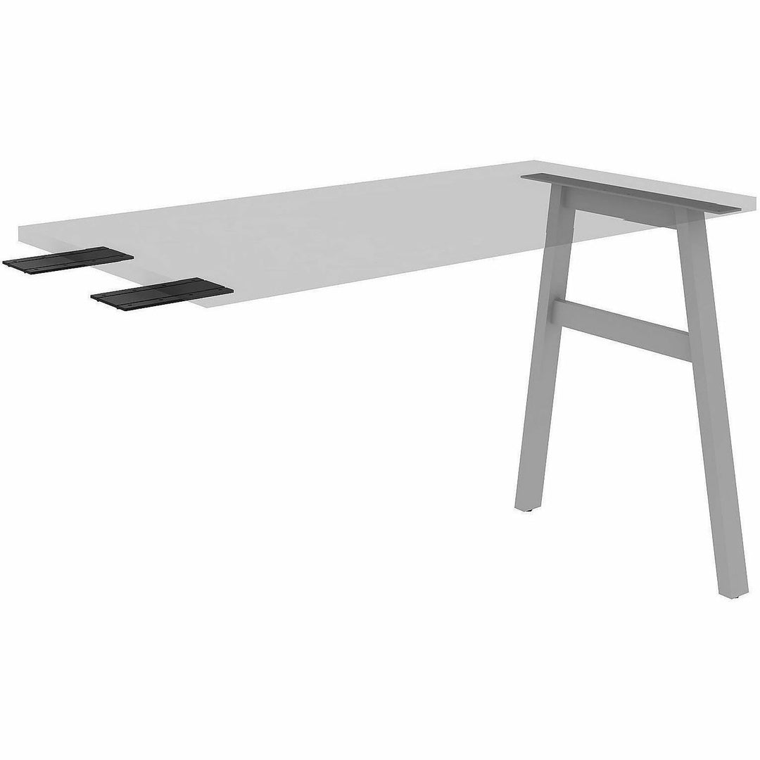 Image of Lorell 16291 Adjustable Table Leg Bases & Returns, Assembly Required, Silver, 1 Each