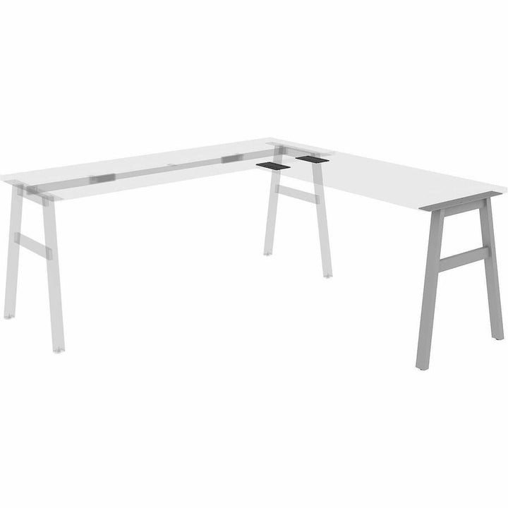Image of Lorell 16291 Adjustable Table Leg Bases & Returns, Assembly Required, Silver, 1 Each