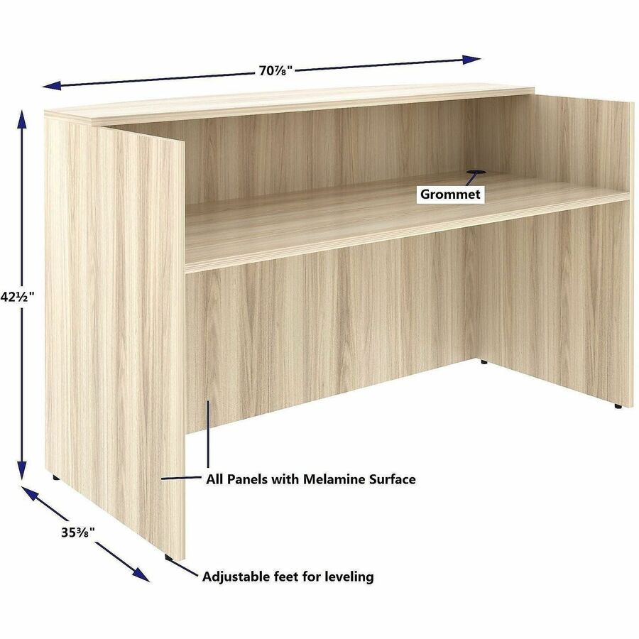 Image of Lorell 66325 Essentials Front Reception Desk