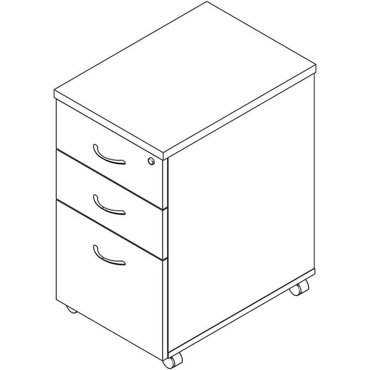 Image of Lorell 66328 Essentials 3-Drawer Mobile Pedestal