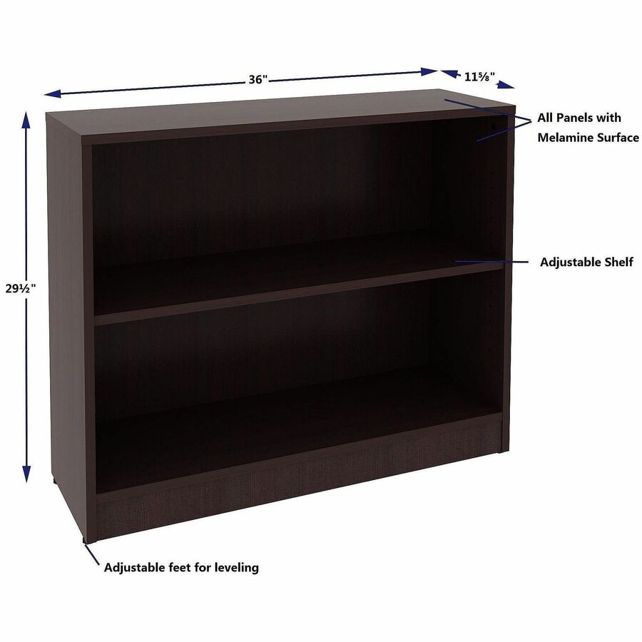 Image of Lorell 18249 Essentials Espresso Laminate Bookcase