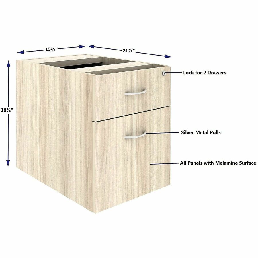 Image of Lorell 66330 Essentials Fixed Hanging File Pedestal