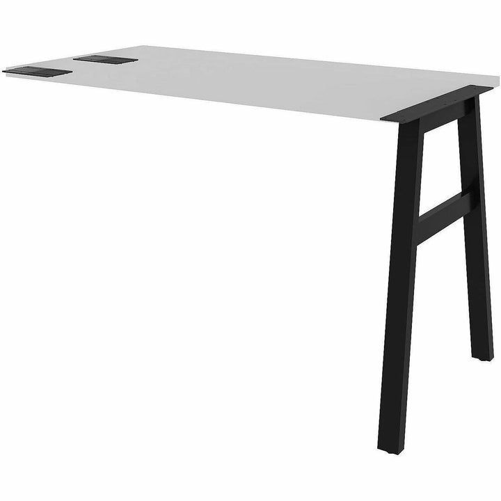 Image of Lorell 16288 Adjustable Table Leg Bases & Returns, Assembly Required, Black, 1 Each