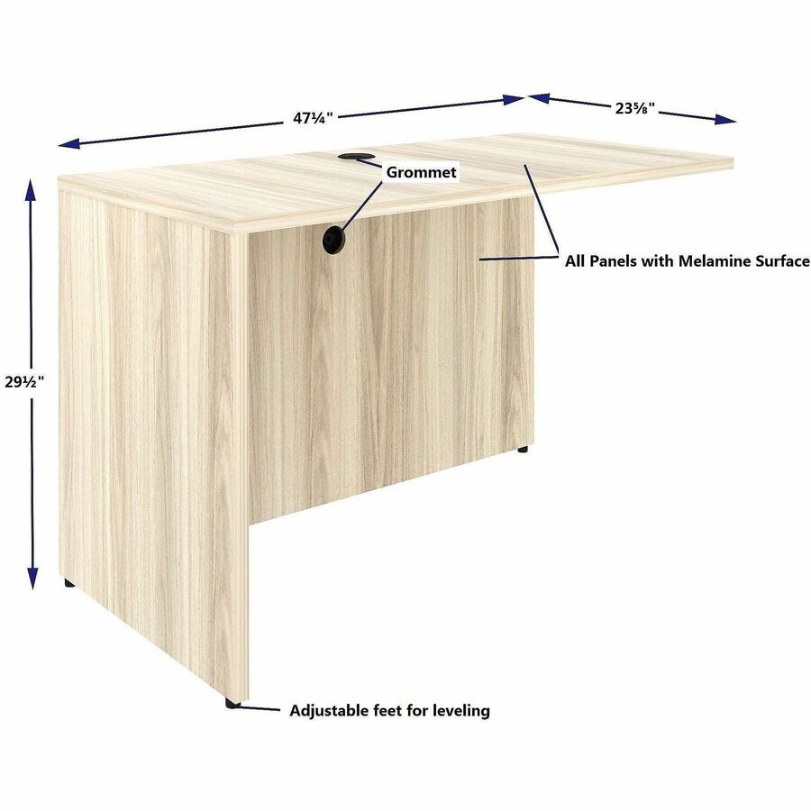 Image of Lorell 66320 Essentials Rectangular Return Shell