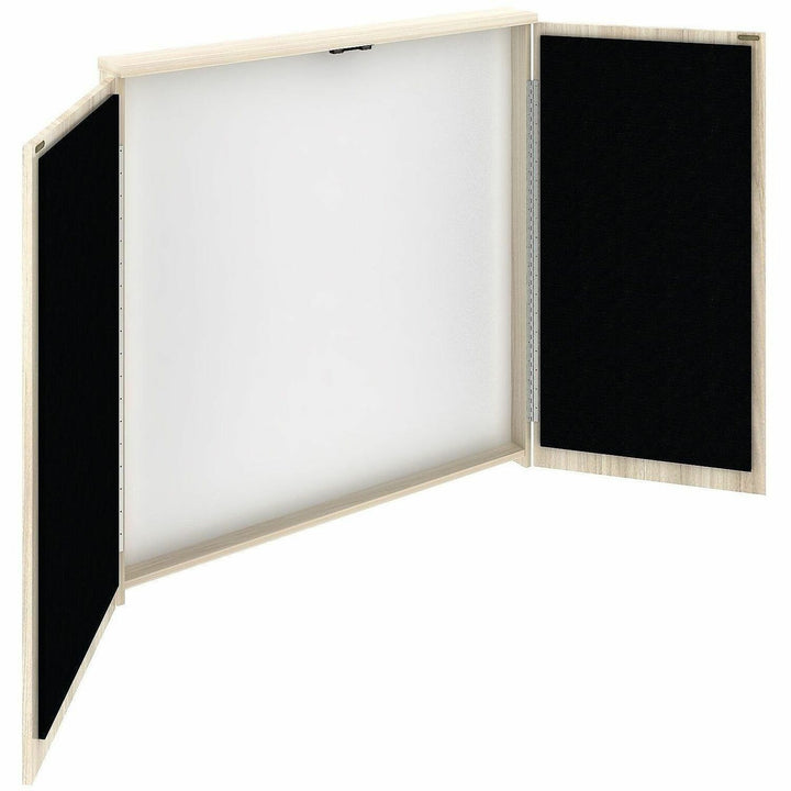 Image of Lorell 66345 Dry-Erase Whiteboard Presentation Cabinet, Melamine Surface, Hinged Door, Laminated, Door, Assembly Required, 1 Each