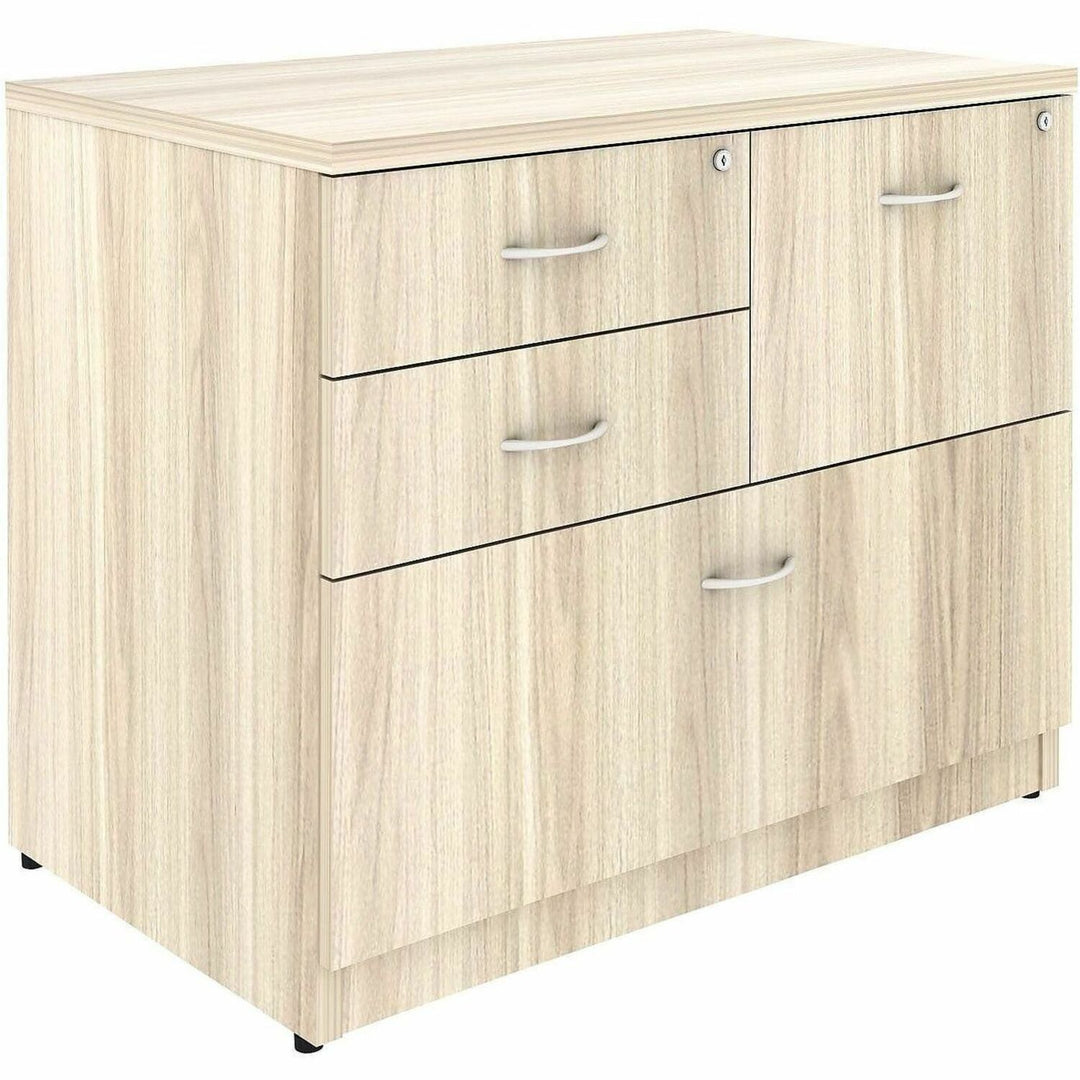 Image of Lorell 66337 Essentials Versatile 4-Drawer Lateral File, 4 x Drawer(s) for File, Box, Lateral, Modern Elm, 1 Each