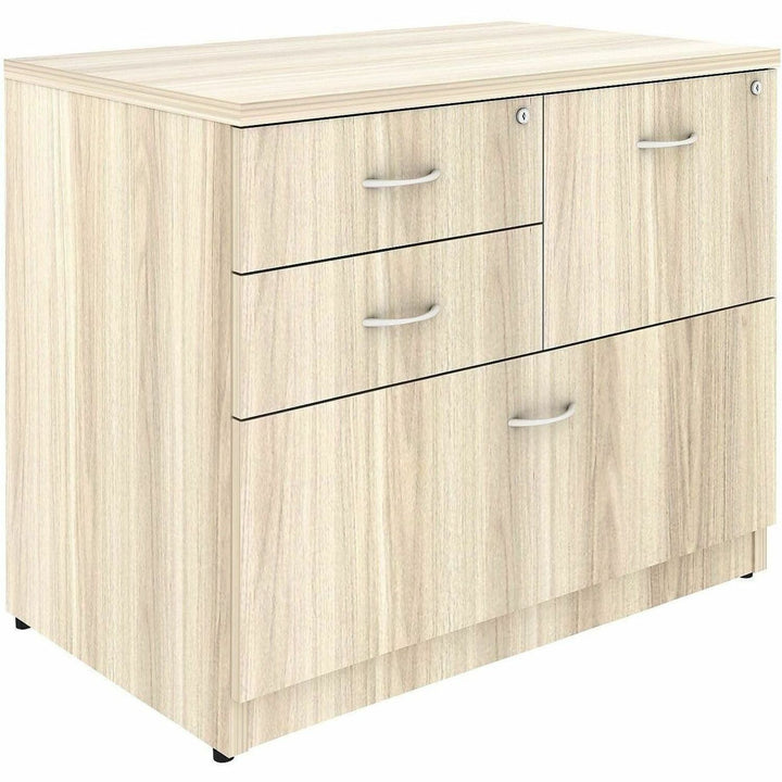 Image of Lorell 66337 Essentials Versatile 4-Drawer Lateral File, 4 x Drawer(s) for File, Box, Lateral, Modern Elm, 1 Each