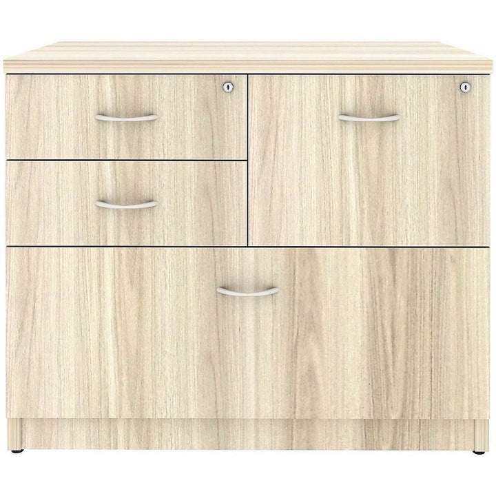 Image of Lorell 66337 Essentials Versatile 4-Drawer Lateral File, 4 x Drawer(s) for File, Box, Lateral, Modern Elm, 1 Each