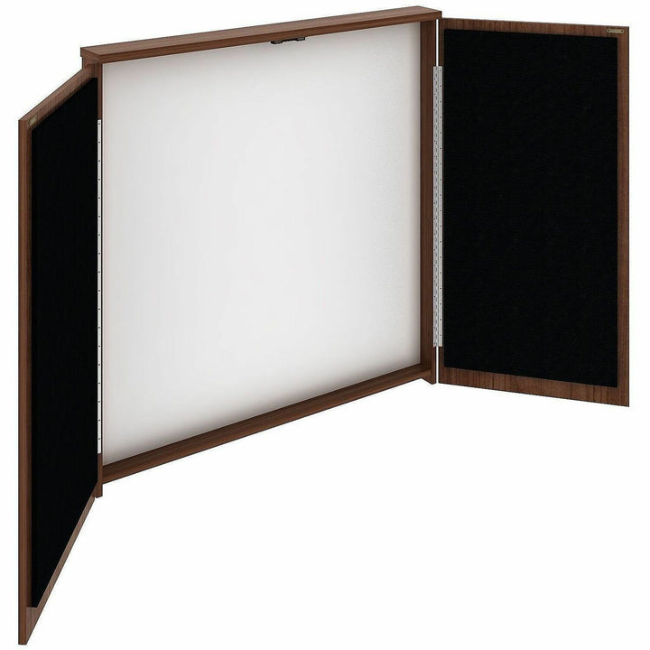 Image of Lorell 69899 Dry-Erase Whiteboard Presentation Cabinet, Melamine Surface, Hinged Door, Laminated, Door, Assembly Required, 1 Each