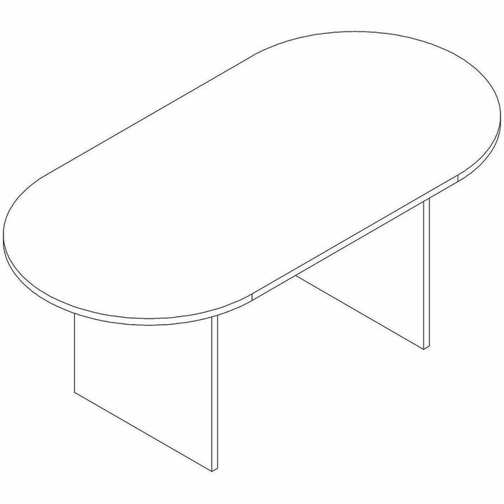 Image of Lorell 66370 Essentials Oval Conference Table