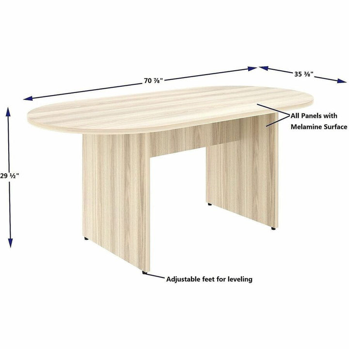 Image of Lorell 66370 Essentials Oval Conference Table