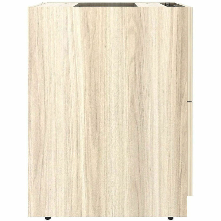 Image of Lorell 66332 Essentials 2-Drawer Fixed Pedestal File Cabinet, for File, Modern Elm, Assembly Required, 1 Each