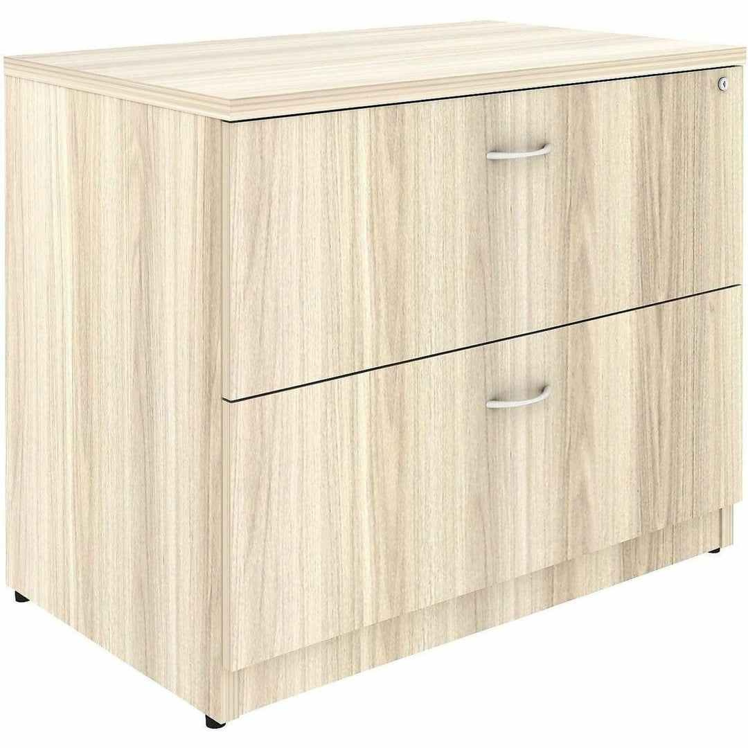Image of Lorell 66335 Essentials 2-Drawer Lateral File, 2 x Drawer(s) for File, Lateral, Lockable, Modern Elm, 1 Each